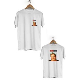 Hero Tasarım BLL207 Adile Naşit Beyaz Bisiklet Yaka Kısa Kollu Unisex T-shirt