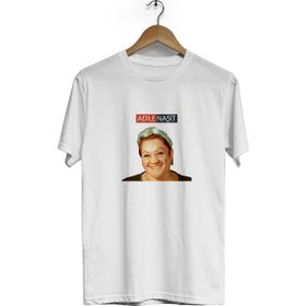 Hero Tasarım BLL207 Adile Naşit Beyaz Bisiklet Yaka Kısa Kollu Unisex T-shirt
