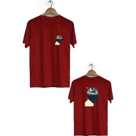 Hero Tasarım BLL234 Bordo Erkek T-shirt