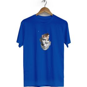 Hero Tasarım BLL240 3 Boyutlu Yüz Bisiklet Yaka Kısa Kollu Lacivert T-shirt