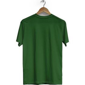 Hero Tasarım BLL2429 Haki Taş Adam Ön Arka Baskılı Bisiklet Yaka Kısa Kollu Erkek T-shirt