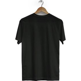 Hero Tasarım BLL2429 Siyah Taş Adam Ön Arka Baskılı Bisiklet Yaka Kısa Kollu Erkek T-shirt