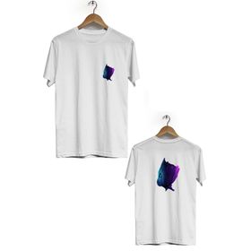 Hero Tasarım BLL2510 Beyaz Groot Ön Arka Baskılı Bisiklet Yaka Kısa Kollu Erkek T-shirt