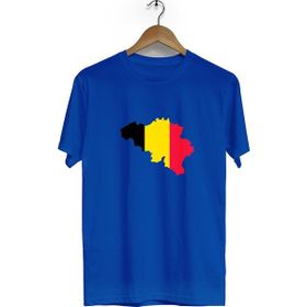 Hero Tasarım BLL2854 Almanya Bayrağı Lacivert Bisiklet Yaka Kısa Kollu Unisex T-shirt