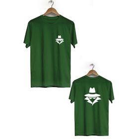 Hero Tasarım BLL2900 Haki Gizli Sekme Ön Arka Baskılı Bisiklet Yaka Kısa Kollu Erkek T-shirt