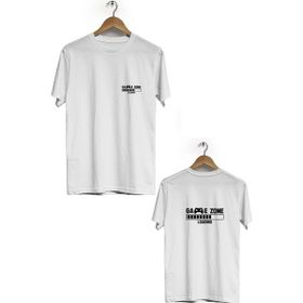 Hero Tasarım BLL2906 Beyaz Game Zone Ön Arka Baskılı Bisiklet Yaka Kısa Kollu Erkek T-shirt