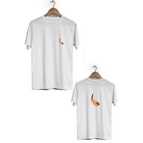 Hero Tasarım BLL291 Ön Arka Baskılı Bisiklet Yaka Kısa Kol Beyaz Kadın T-shirt