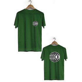 Hero Tasarım BLL2911 Haki Hack Ön Arka Baskılı Bisiklet Yaka Kısa Kollu Erkek T-shirt