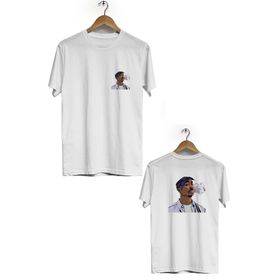 Hero Tasarım BLL3009 2Pac Bisiklet Yaka Kısa Kollu Beyaz T-shirt