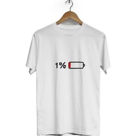 Hero Tasarım BLL3033 1 Şarj Bisiklet Yaka Kısa Kollu Beyaz T-shirt