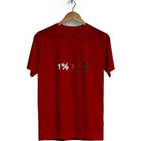 Hero Tasarım BLL3033 1 Şarj Bisiklet Yaka Kısa Kollu Bordo T-shirt