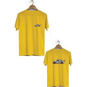 Hero Tasarım BLL3166 Sarı Murat 131 Ön Arka Baskılı Bisiklet Yaka Kısa Kollu Erkek T-shirt