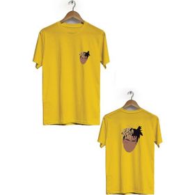 Hero Tasarım BLL3282 Sarı XXXTentacion Ön Arka Baskılı Bisiklet Yaka Erkek T-shirt
