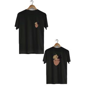 Hero Tasarım BLL3282 Siyah XXXTentacion Ön Arka Baskılı Bisiklet Yaka Erkek T-shirt