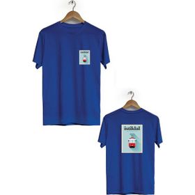 Hero Tasarım BLL510 Lacivert İstiklal Caddesi Ön Arka Baskılı Bisiklet Yaka Kısa Kollu Erkek T-shirt