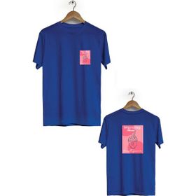 Hero Tasarım BLL667 Lacivert Morning Menu Ön Arka Baskılı Bisiklet Yaka Kısa Kollu Erkek T-shirt