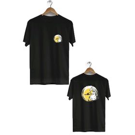 Hero Tasarım BLL701 Siyah Kurban Bayramı Ön Arka Baskılı Bisiklet Yaka Kısa Kollu Erkek T-shirt
