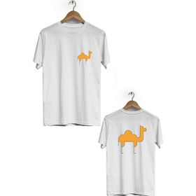 Hero Tasarım BLL717 Beyaz Kabe Ön Arka Baskılı Bisiklet Yaka Erkek T-shirt