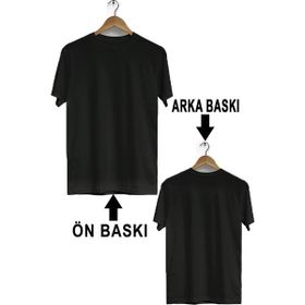 Hero Tasarım BLL917 Sarı Sphinx Ön Arka Baskılı Erkek T-shirt