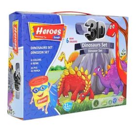 Heroes Dough ERN568 21 Parça Dinazor Seti Oyun Hamuru