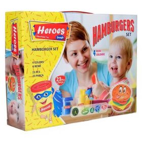 Heroes Hamburger 23 Parca Oyun Hamuru Seti