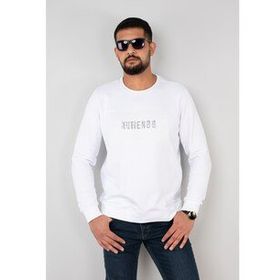 Herotasarım Beyaz Sıfır Yaka Erkek Sweatshirt