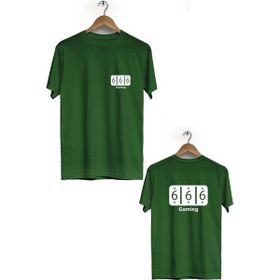 Herotasarım BLL1735 Haki Gaming Ön Arka Baskılı T-Shirt