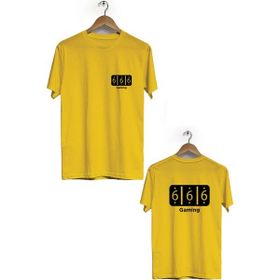 Herotasarım BLL1735 Sarı Gaming Ön Arka Baskılı T-shirt