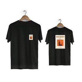 Herotasarım BLL2278 Siyah İstanbul Kız Kulesi Ön Arka Baskılı Bisiklet Yaka Kısa Kollu Erkek T-Shirt