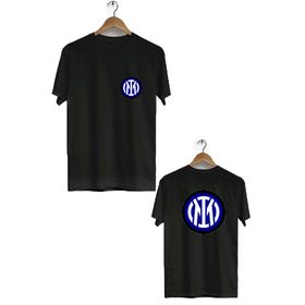 Herotasarım BLL2746 Siyah İnter Ön Arka Baskılı Bisiklet Yaka Kısa Kollu Erkek T-Shirt
