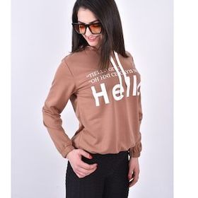 Herotasarım Siyah Baskılı Sweatshirt