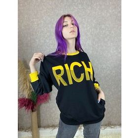Herotasarım Siyah Baskılı Sweatshirt