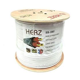 Herz RG6U4 500 m Beyaz Uydu Anten Kablosu