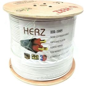 Herz RG6U4 500 m Beyaz Uydu Anten Kablosu