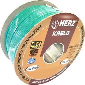 Herz RG6U6 100 mt Yeşil Uydu Anten Kablosu