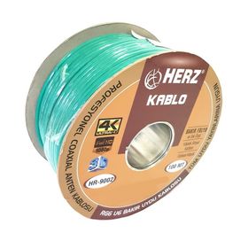 Herz RG6U6 100 mt Yeşil Uydu Anten Kablosu