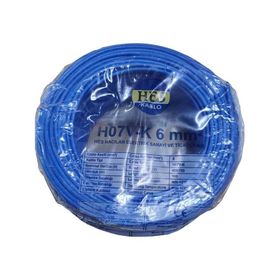 Hes H07V-K 6 mm Mavi Nyaf Çok Telli Halojen Free Kablo
