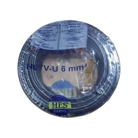 Hes H07V-U Nya 6 mm Siyah Kablo