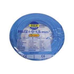 Hes H07Z1-U Halojen Free Nya 1,5 mm Mavi Kablo
