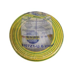 Hes H07Z1-U Halojen Free Nya 6 mm Sarı Yeşil Kablo