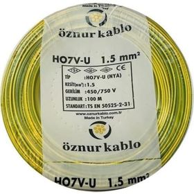 Hes Sarı Yeşil 1.5 mm 100 mt Nya Kablo