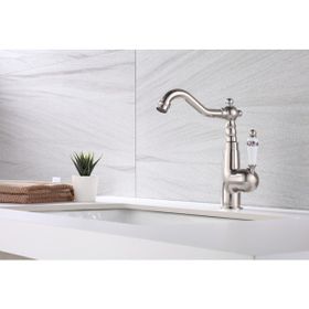Hesaplı Çarşım Pirinç Krom Rustik Lavabo Bataryası