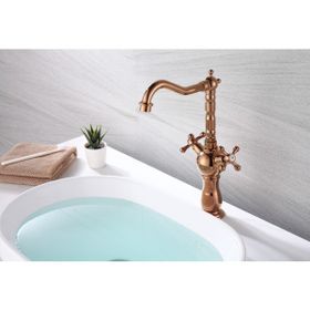 Hesaplı Çarşım Pirinç Rustik Rose Gold Çanak Lavabo Bataryası
