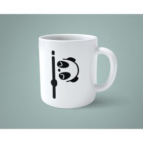Hesaplısı Burada İ Harfi Panda Alfabe Baskılı Kupa Bardak