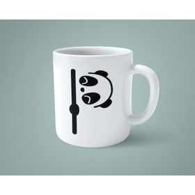 Hesaplısı Burada İ Harfi Panda Alfabe Baskılı Kupa Bardak