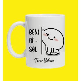 Hesaplısı Burada Kişiye Özel İsimli Beni Bi Sal Baskılı Kupa Bardak