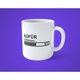 Hesaplısı Burada Küfür Yükleniyor Baskılı Kupa Bardak