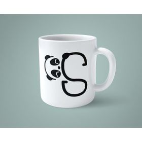 Hesaplısı Burada S Harfi Panda Alfabe Baskılı Kupa
