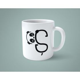 Hesaplısı Burada S Harfi Panda Alfabe Baskılı Kupa