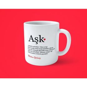 Hesaplısı Burada Sevgiliye Özel Aşk Beyaz Kupa Bardak